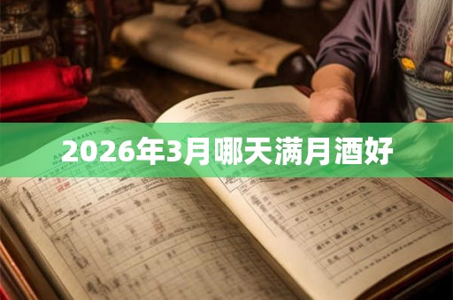 2026年3月哪天满月酒好