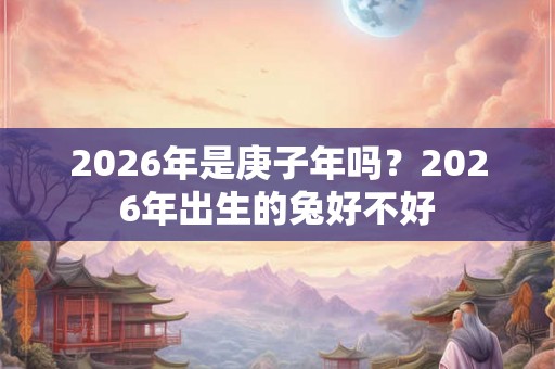 2026年是庚子年吗？2026年出生的兔好不好