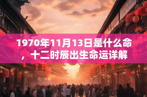 1970年11月13日是什么命，十二时辰出生命运详解