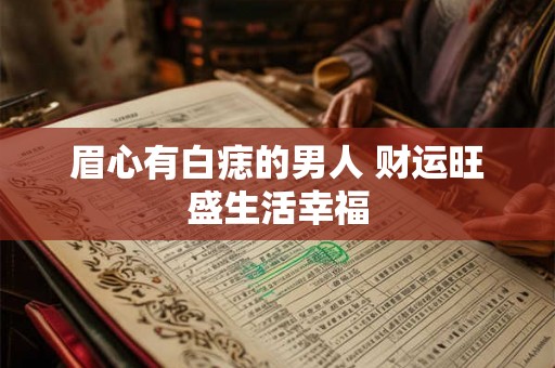 眉心有白痣的男人 财运旺盛生活幸福 眉心有白痣的男人 财运旺盛生活幸福