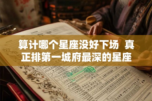 算计哪个星座没好下场  真正排第一城府最深的星座