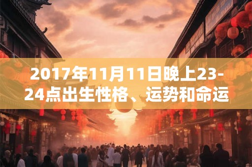 2017年11月11日晚上23-24点出生性格、运势和命运 2017年11月11日晚上23-24点出生性格、运势和命运
