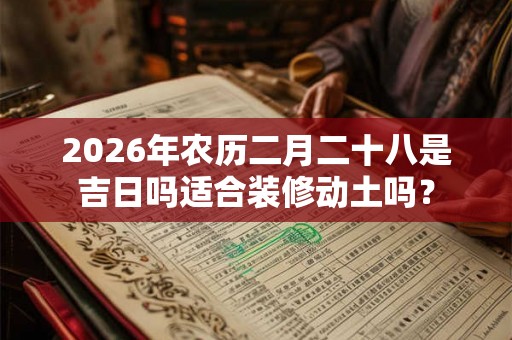 2026年农历二月二十八是吉日吗适合装修动土吗？