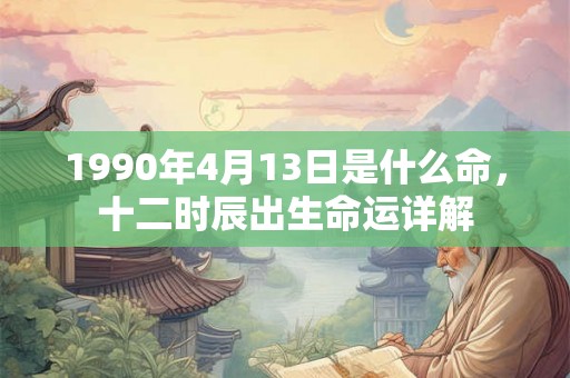 1990年4月13日是什么命，十二时辰出生命运详解
