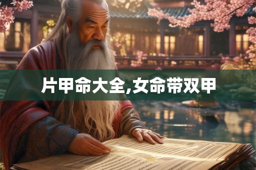 片甲命大全,女命带双甲