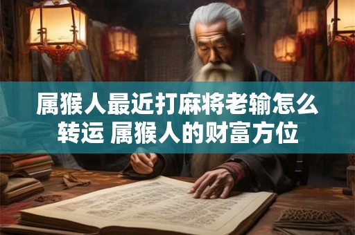 属猴人最近打麻将老输怎么转运 属猴人的财富方位