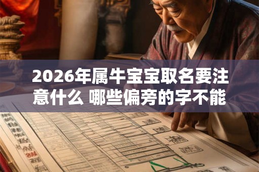 2026年属牛宝宝取名要注意什么 哪些偏旁的字不能用