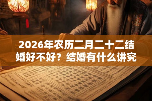 2026年农历二月二十二结婚好不好？结婚有什么讲究？