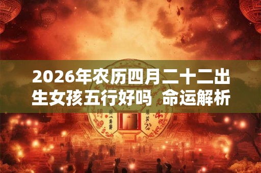 2026年农历四月二十二出生女孩五行好吗 命运解析 2026年农历四月二十二出生女孩五行好吗 命运解析