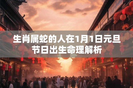 生肖属蛇的人在1月1日元旦节日出生命理解析