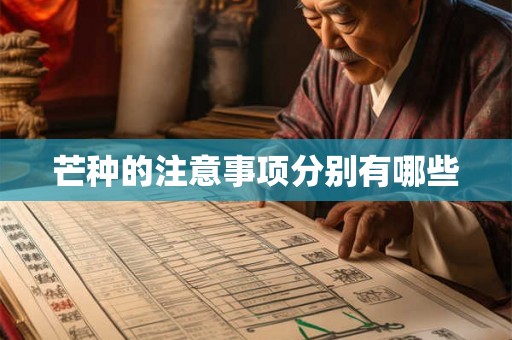 芒种的注意事项分别有哪些