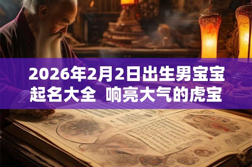 2026年2月2日出生男宝宝起名大全  响亮大气的虎宝宝名字