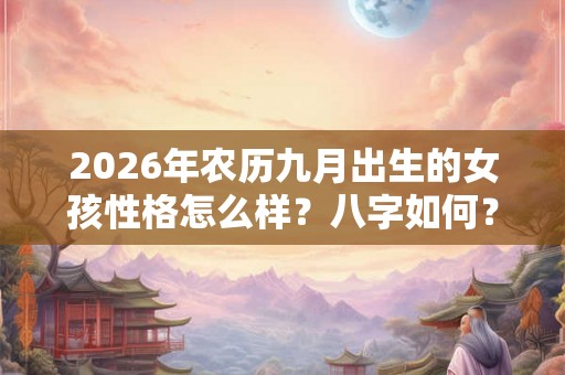 2026年农历九月出生的女孩性格怎么样？八字如何？