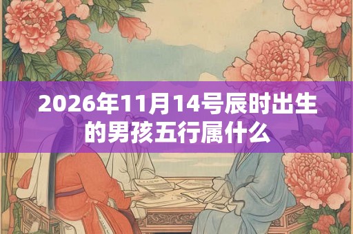 2026年11月14号辰时出生的男孩五行属什么