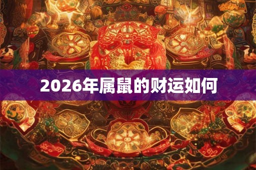 2026年属鼠的财运如何