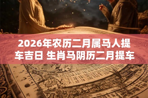 2026年农历二月属马人提车吉日 生肖马阴历二月提车好日子