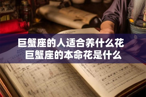 巨蟹座的人适合养什么花 巨蟹座的本命花是什么 巨蟹座的人适合养什么花 巨蟹座的本命花是什么