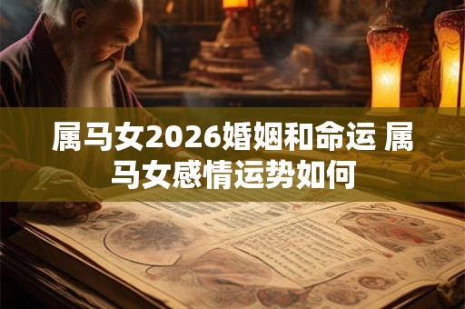 属马女2026婚姻和命运 属马女感情运势如何