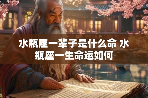 水瓶座一辈子是什么命 水瓶座一生命运如何 水瓶座一辈子是什么命 水瓶座一生命运如何