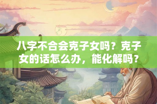 八字不合会克子女吗？克子女的话怎么办，能化解吗？