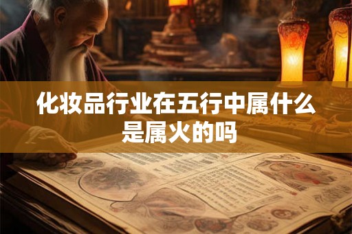 化妆品行业在五行中属什么 是属火的吗