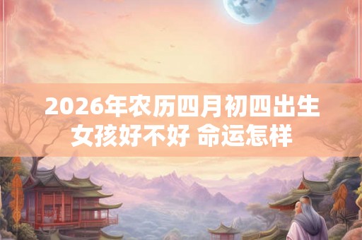 2026年农历四月初四出生女孩好不好 命运怎样