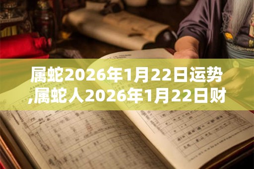 属蛇2026年1月22日运势,属蛇人2026年1月22日财运,生肖蛇2026年1月22日运势
