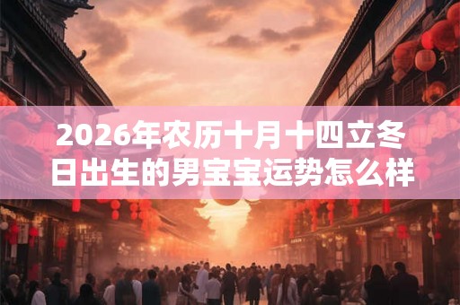 2026年农历十月十四立冬日出生的男宝宝运势怎么样