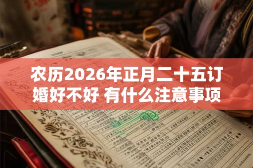农历2026年正月二十五订婚好不好 有什么注意事项