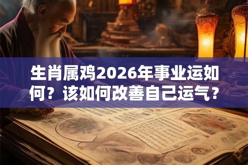生肖属鸡2026年事业运如何？该如何改善自己运气？