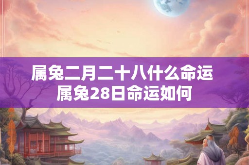 属兔二月二十八什么命运 属兔28日命运如何