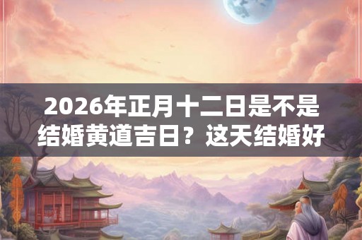 2026年正月十二日是不是结婚黄道吉日？这天结婚好不好？