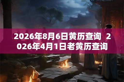 2026年8月6日黄历查询  2026年4月1日老黄历查询