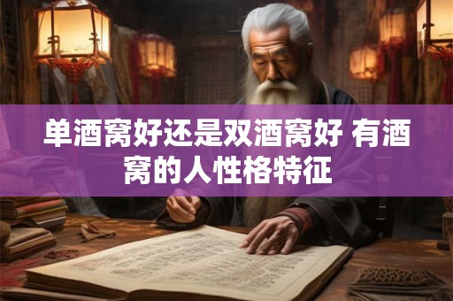 单酒窝好还是双酒窝好 有酒窝的人性格特征