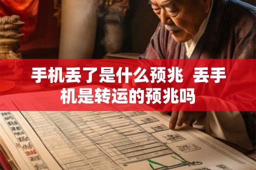 手机丢了是什么预兆 丢手机是转运的预兆吗 手机丢了是什么预兆 丢手机是转运的预兆吗