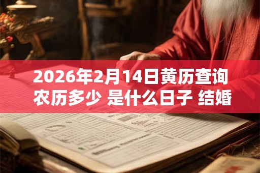 2026年2月14日黄历查询 农历多少 是什么日子 结婚吉时