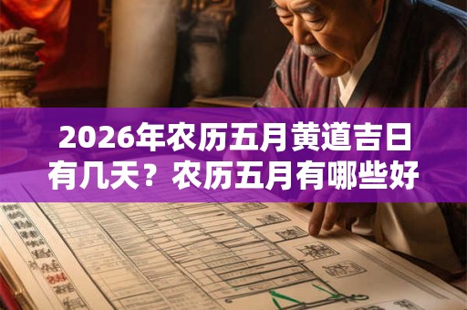 2026年农历五月黄道吉日有几天?农历五月有哪些好日子? 2026年农历五月黄道吉日有几天?农历五月有哪些好日子?