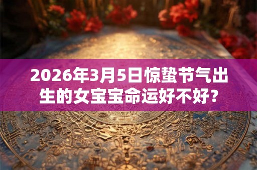 2026年3月5日惊蛰节气出生的女宝宝命运好不好？
