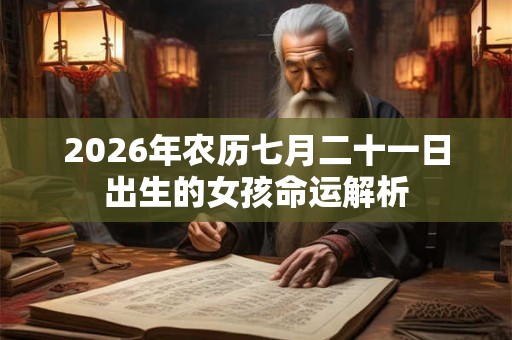 2026年农历七月二十一日出生的女孩命运解析