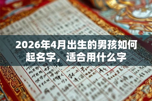2026年4月出生的男孩如何起名字,适合用什么字 2026年4月出生的男孩如何起名字,适合用什么字