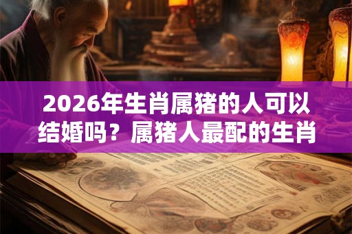2026年生肖属猪的人可以结婚吗？属猪人最配的生肖属相？