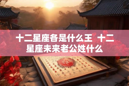 十二星座各是什么王  十二星座未来老公姓什么