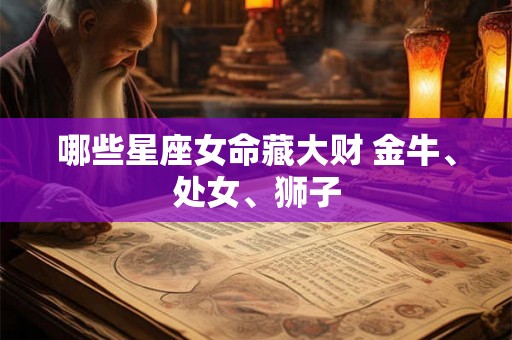 哪些星座女命藏大财 金牛、处女、狮子 哪些星座女命藏大财 金牛、处女、狮子