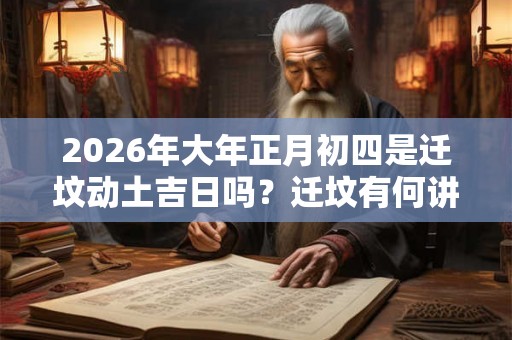 2026年大年正月初四是迁坟动土吉日吗？迁坟有何讲究？