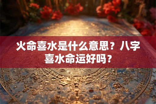 火命喜水是什么意思？八字喜水命运好吗？