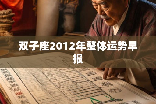 双子座2012年整体运势早报