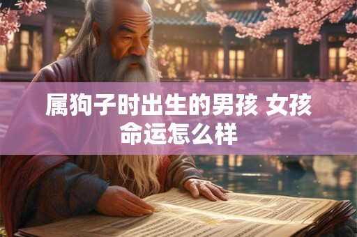 属狗子时出生的男孩 女孩命运怎么样