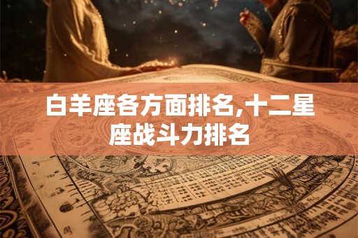 白羊座各方面排名,十二星座战斗力排名