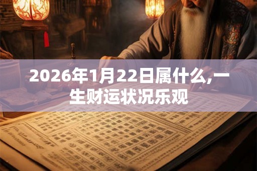 2026年1月22日属什么,一生财运状况乐观