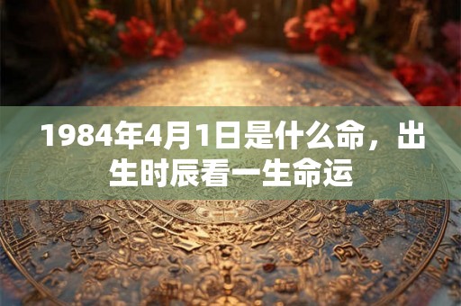1984年4月1日是什么命，出生时辰看一生命运